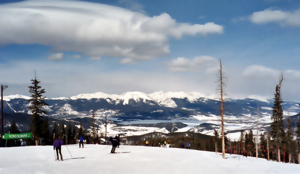 Here is a beautiful shot from Schoolmarm overlooking Dillon & Lake Dillon.